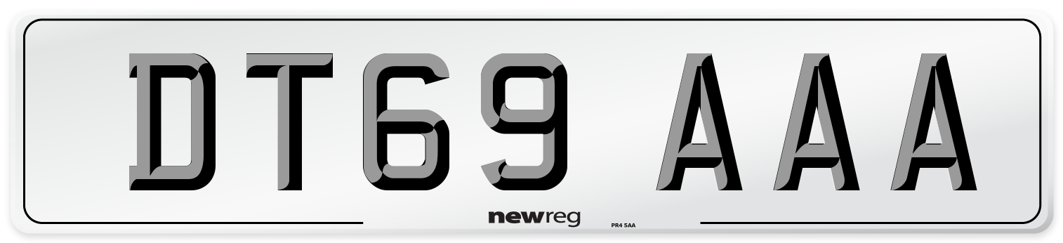 DT69 AAA Number Plate from New Reg